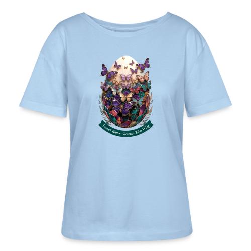 Easter Dawn's Flutter Butterfly T Shirt, Gift - Stanley/Stella Serena Women’s Relaxed Organic T-Shirt