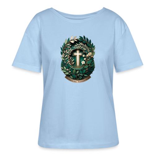 Easter Ever Green in Glory Laurel T Shirt, Gift - Stanley/Stella Serena Women’s Relaxed Organic T-Shirt