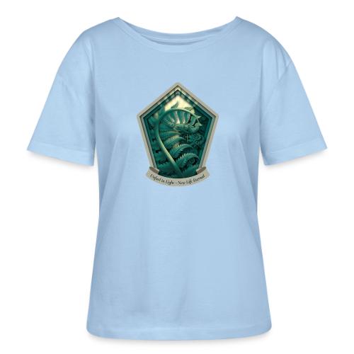 Easter Unfurl in Light Fern T Shirt, Spring Gift - Stanley/Stella Serena Women’s Relaxed Organic T-Shirt