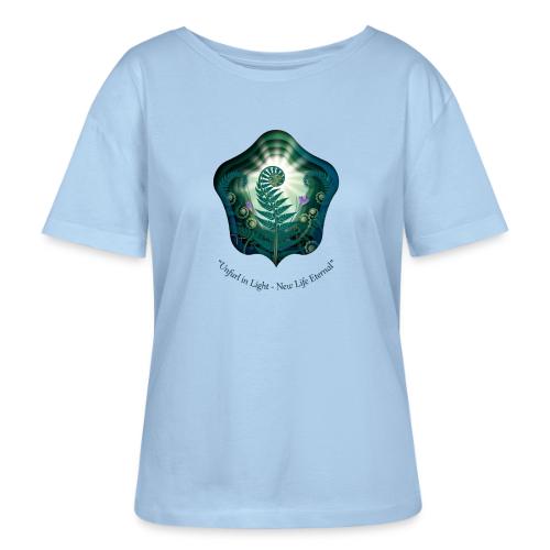 Easter Unfurl in Light Resurrection T Shirt, Gift - Stanley/Stella Serena Women’s Relaxed Organic T-Shirt