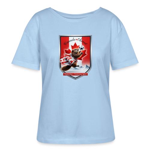 Canada Beaver Ascent T-Shirt, Canadian Pride Gift - Stanley/Stella Serena Women’s Relaxed Organic T-Shirt