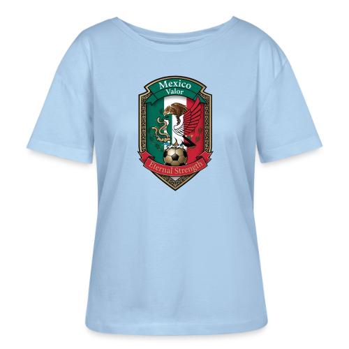 Mexico Eagle Valor T-Shirt, Pride Badge Gift - Stanley/Stella Serena Women’s Relaxed Organic T-Shirt