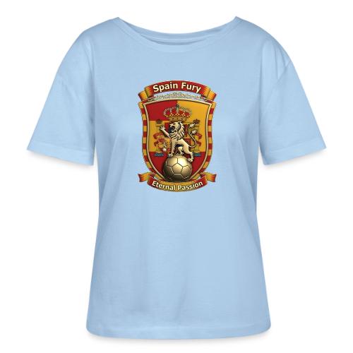 Spain Lion Fury T-Shirt, Spanish Crest Gift - Stanley/Stella Serena Women’s Relaxed Organic T-Shirt
