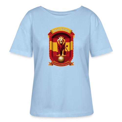 Spain Lion Victory T-Shirt, Flag Pride Crest Gift - Stanley/Stella Serena Women’s Relaxed Organic T-Shirt