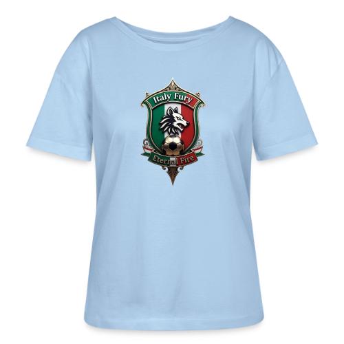 Italy heritage Wolf Fury Tee, Pride Badge Gift - Stanley/Stella Serena Women’s Relaxed Organic T-Shirt