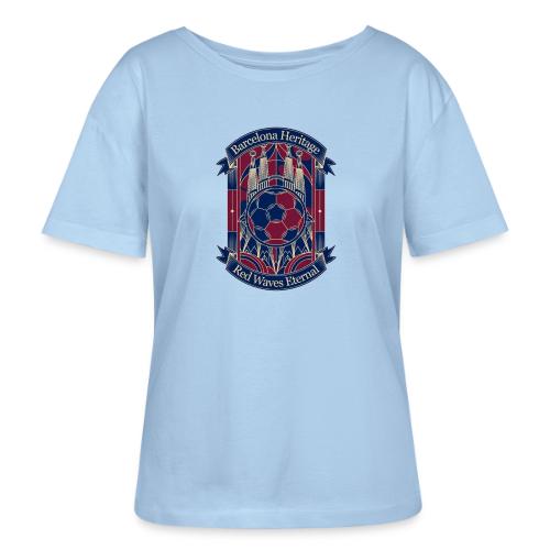 Barcelona Red Heritage T Shirt, Barsa fan Gift - Stanley/Stella Serena Women’s Relaxed Organic T-Shirt