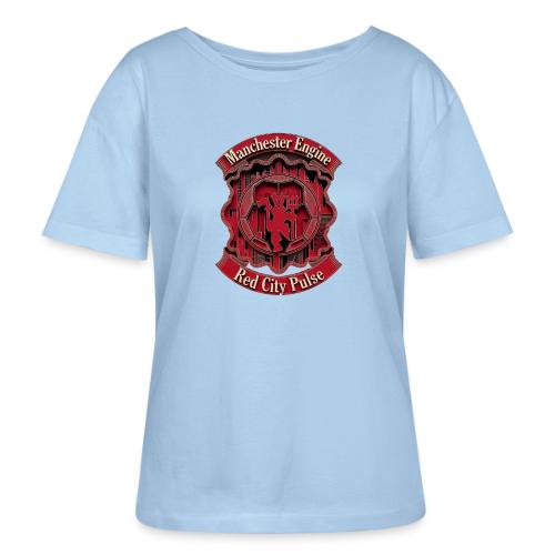 Red Manchester T Shirt, Red Soccer City Pride Gift - Stanley/Stella Serena Women’s Relaxed Organic T-Shirt