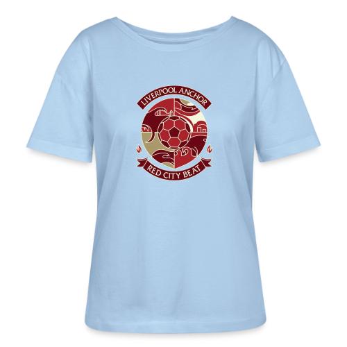 Liverpool Anchor T Shirt, Soccer City Pride Gift - Stanley/Stella Serena Women’s Relaxed Organic T-Shirt