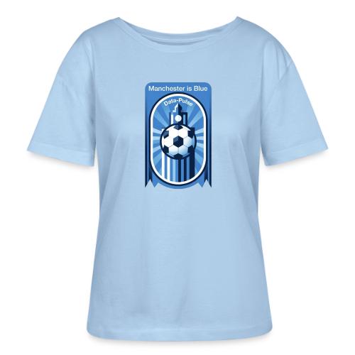 Manchester is Blue Soccer City T Shirt, Apparel - Stanley/Stella Serena Women’s Relaxed Organic T-Shirt