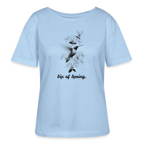 Hummingbird T-Shirt, Honeysuckle Vine - Stanley/Stella Serena Women’s Relaxed Organic T-Shirt