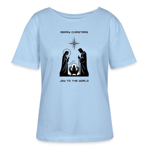 Joy to the World T-Shirt | Minimalist Nativity - Stanley/Stella Serena Women’s Relaxed Organic T-Shirt