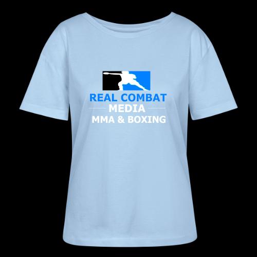 RCM MMA & BOXING Light Blue White Text - Stanley/Stella Serena Women’s Relaxed Organic T-Shirt
