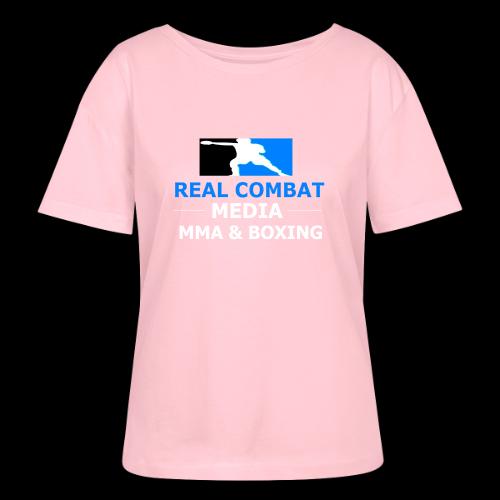 RCM MMA & BOXING Light Blue White Text - Stanley/Stella Serena Women’s Relaxed Organic T-Shirt