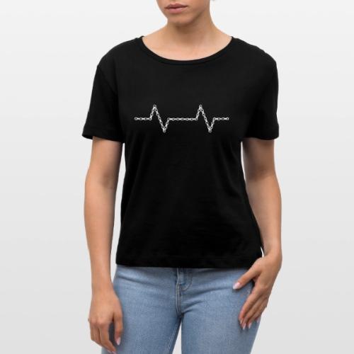 Bike Chain Heartbeat - Stanley/Stella Serena Women’s Relaxed Organic T-Shirt