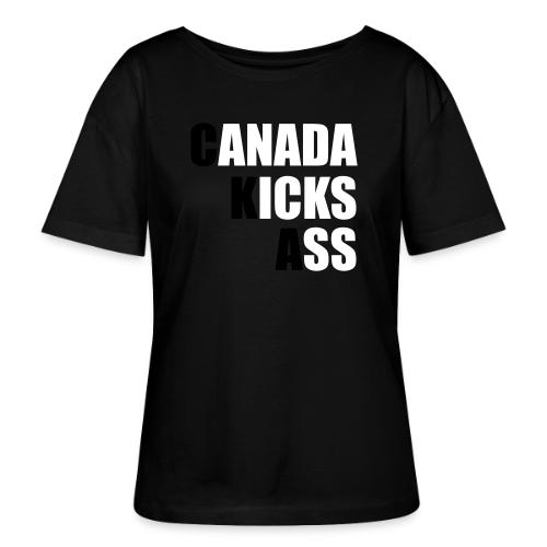 Canada Kicks Ass Vertical - Stanley/Stella Serena Women’s Relaxed Organic T-Shirt
