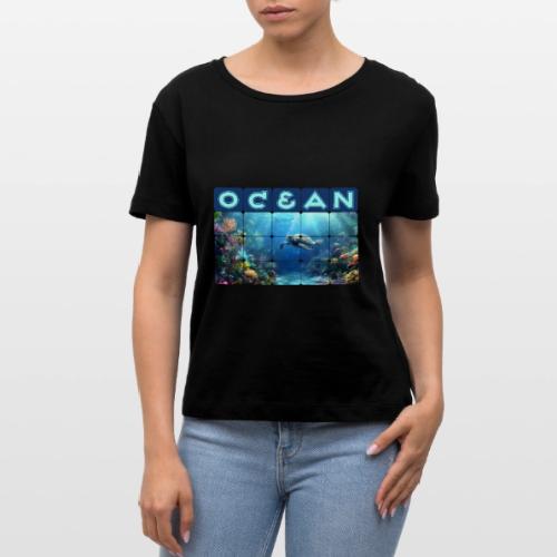 Ocean: Turtle Drift - Stanley/Stella Serena Women’s Relaxed Organic T-Shirt