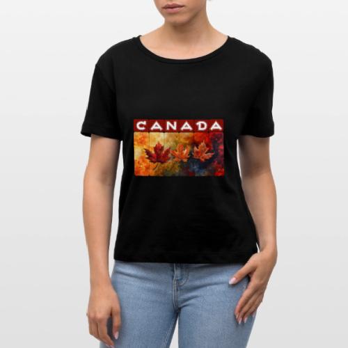 Painted Canada Leaves - Stanley/Stella Serena Women’s Relaxed Organic T-Shirt