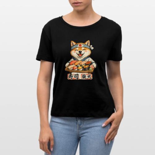 Funny Shiba Inu Sushi Kawaii Dog Tee - Stanley/Stella Serena Women’s Relaxed Organic T-Shirt