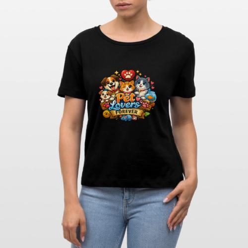 Pet Lover Forever Cute Cats & Dogs - Stanley/Stella Serena Women’s Relaxed Organic T-Shirt