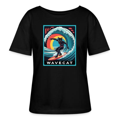 Wavecat Superhero - Stanley/Stella Serena Women’s Relaxed Organic T-Shirt