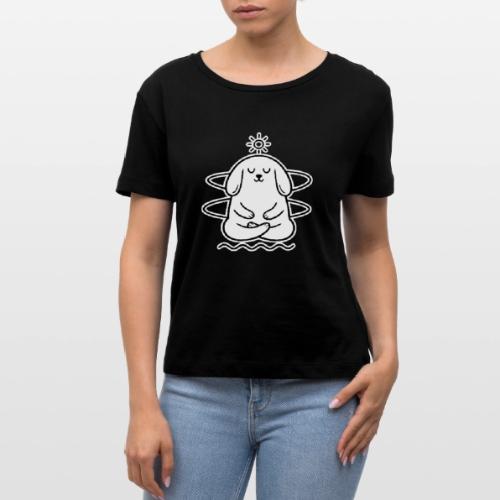 Cute Meditating Bunny Zen Yoga Animal - Stanley/Stella Serena Women’s Relaxed Organic T-Shirt