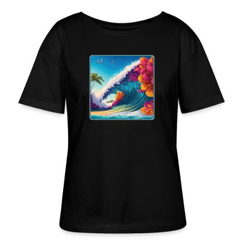 Giant Shore Pound Wave - Stanley/Stella Serena Women’s Relaxed Organic T-Shirt