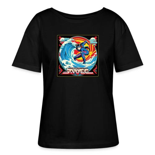Anime Wavecat Surfer - Stanley/Stella Serena Women’s Relaxed Organic T-Shirt