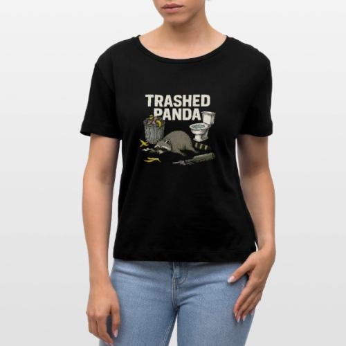 Trashed Panda – Funny Drunk Raccoon Cartoon - Stanley/Stella Serena Women’s Relaxed Organic T-Shirt
