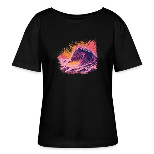 Pink Fire Wave - Stanley/Stella Serena Women’s Relaxed Organic T-Shirt