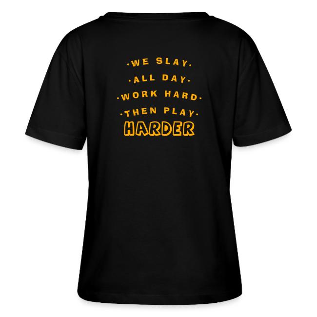 We Slay All Day Shiny Shirt Metallic Silver & Gold