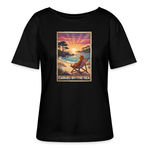 Beach Cat At Carmel-By-The-Sea - Stanley/Stella Serena Women’s Relaxed Organic T-Shirt