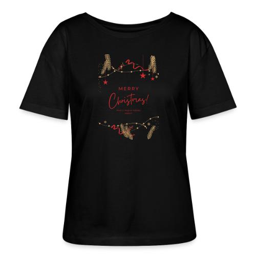 Merry Christmas Typography Design - Stanley/Stella Serena Women’s Relaxed Organic T-Shirt