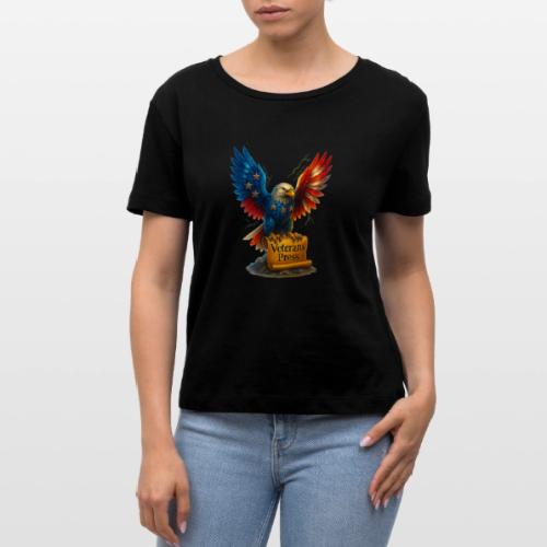 Veterans Press & Bald Eagle Flag 2 Print Set - Stanley/Stella Serena Women’s Relaxed Organic T-Shirt