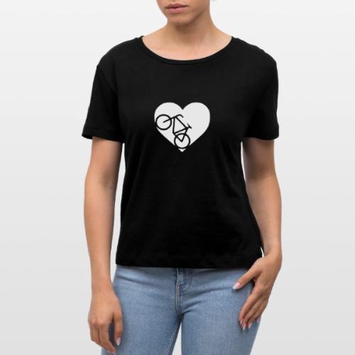 heart_bicycle_cutout - Stanley/Stella Serena Women’s Relaxed Organic T-Shirt