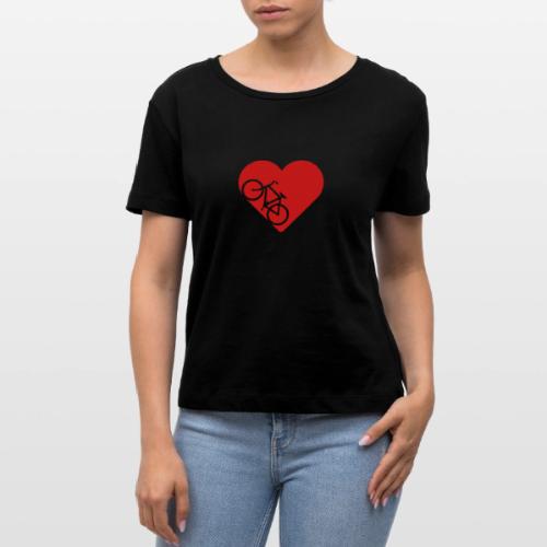 Bike in heart - Stanley/Stella Serena Women’s Relaxed Organic T-Shirt