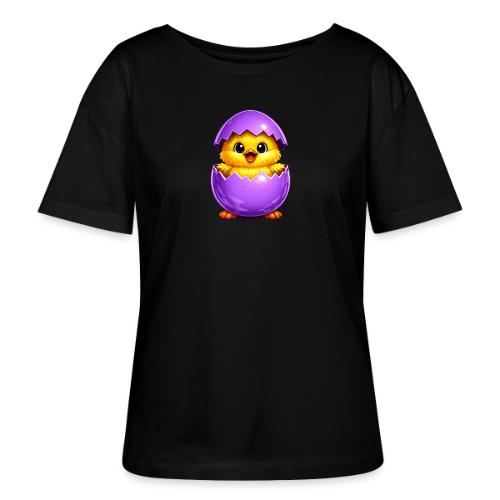 Easter Chick Purple - Stanley/Stella Serena Women’s Relaxed Organic T-Shirt