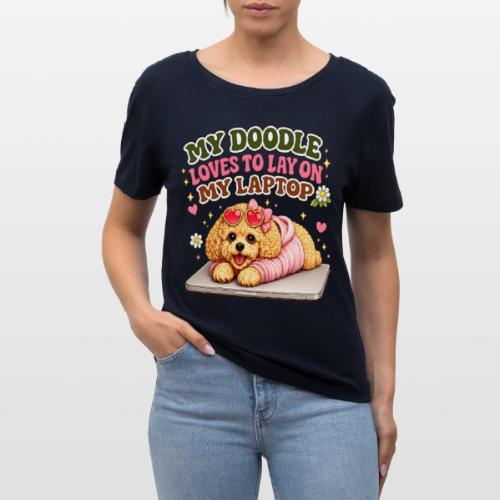 My Laptop Belongs to My Doodle - Stanley/Stella Serena Women’s Relaxed Organic T-Shirt