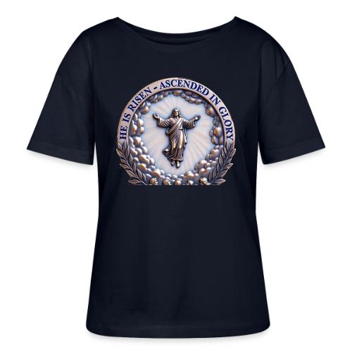 He Is Risen Ascended In Glory T Shirt, Gift - Stanley/Stella Serena Women’s Relaxed Organic T-Shirt
