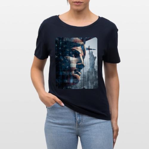 USA: Liberty in Three Visions - Stanley/Stella Serena Women’s Relaxed Organic T-Shirt