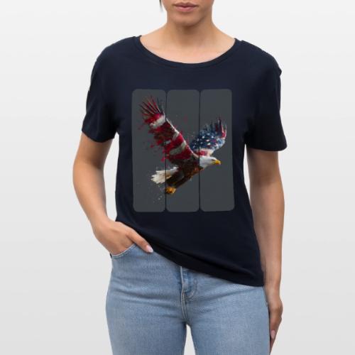 USA: Freedom in Flight - Stanley/Stella Serena Women’s Relaxed Organic T-Shirt