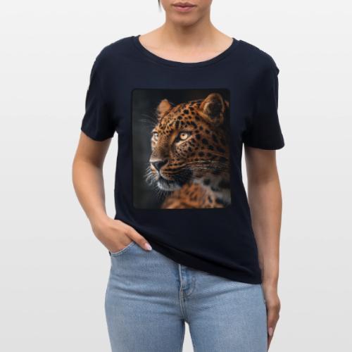 Amur Leopard Face Wildlife Design - Stanley/Stella Serena Women’s Relaxed Organic T-Shirt