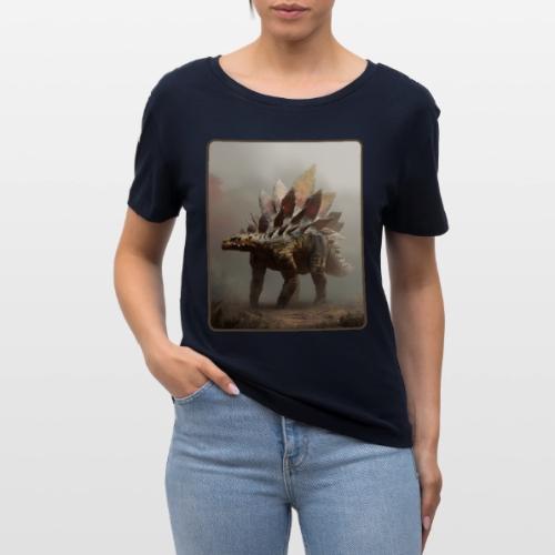 Stegosaurus Misty Forest Design - Stanley/Stella Serena Women’s Relaxed Organic T-Shirt