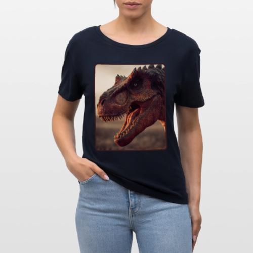 T Rex Roaring Close-Up Design - Stanley/Stella Serena Women’s Relaxed Organic T-Shirt