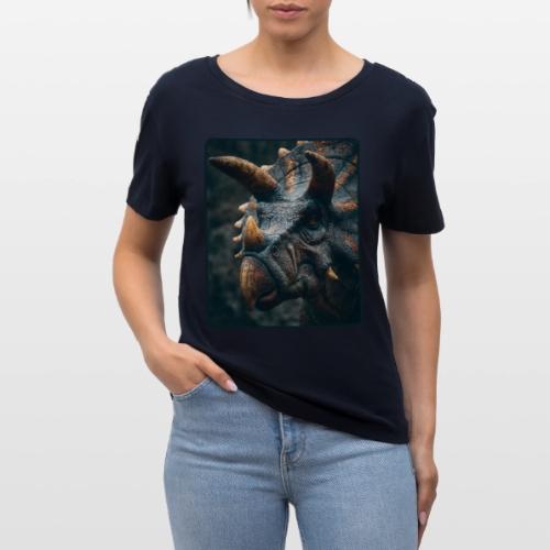 Triceratops Detailed Portrait Design - Stanley/Stella Serena Women’s Relaxed Organic T-Shirt