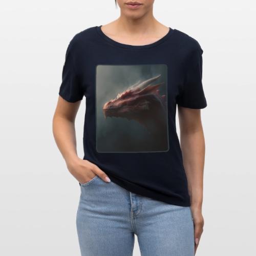 Red Dragon Fog Portrait Design - Stanley/Stella Serena Women’s Relaxed Organic T-Shirt