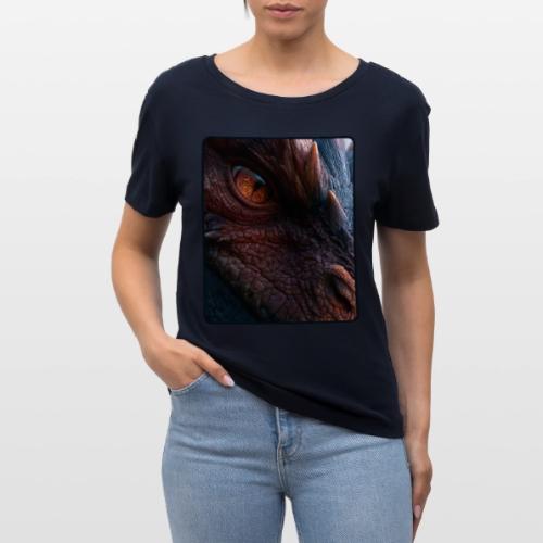 Fierce Ancient Dragon Portrait Design - Stanley/Stella Serena Women’s Relaxed Organic T-Shirt