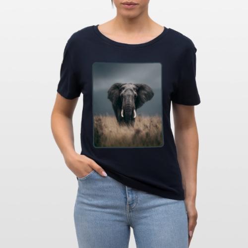 Majestic African Elephant Portrait Design - Stanley/Stella Serena Women’s Relaxed Organic T-Shirt