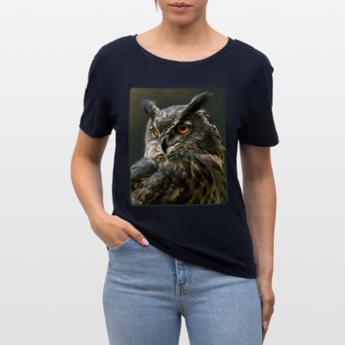 Eurasian Eagle Owl Portrait Design - Stanley/Stella Serena Women’s Relaxed Organic T-Shirt
