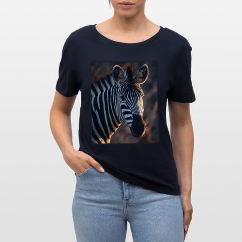 Majestic Zebra Sunset Portrait Design - Stanley/Stella Serena Women’s Relaxed Organic T-Shirt