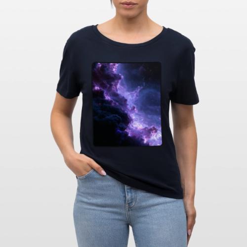 Purple Nebula Space Design - Stanley/Stella Serena Women’s Relaxed Organic T-Shirt